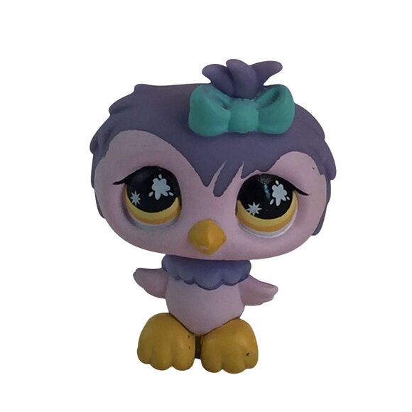Littlest Pet Shop LPS #924 Purple Owl #147 Yellow Owl Bird Figures - Picture 2 of 13